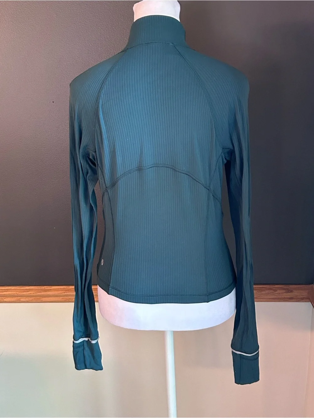 Lululemon Its Rulu Run Cropped Half Zip Green Jasper Size 6